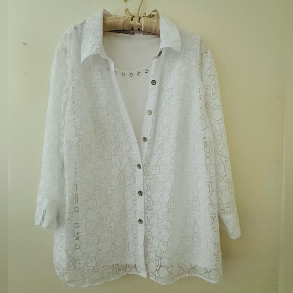 Alfred Dunner Tops - 🔴NWOT🔴Two (2) Piece Alfred Dunner Women’s Button Down Blouse & Tank Top, 18W
